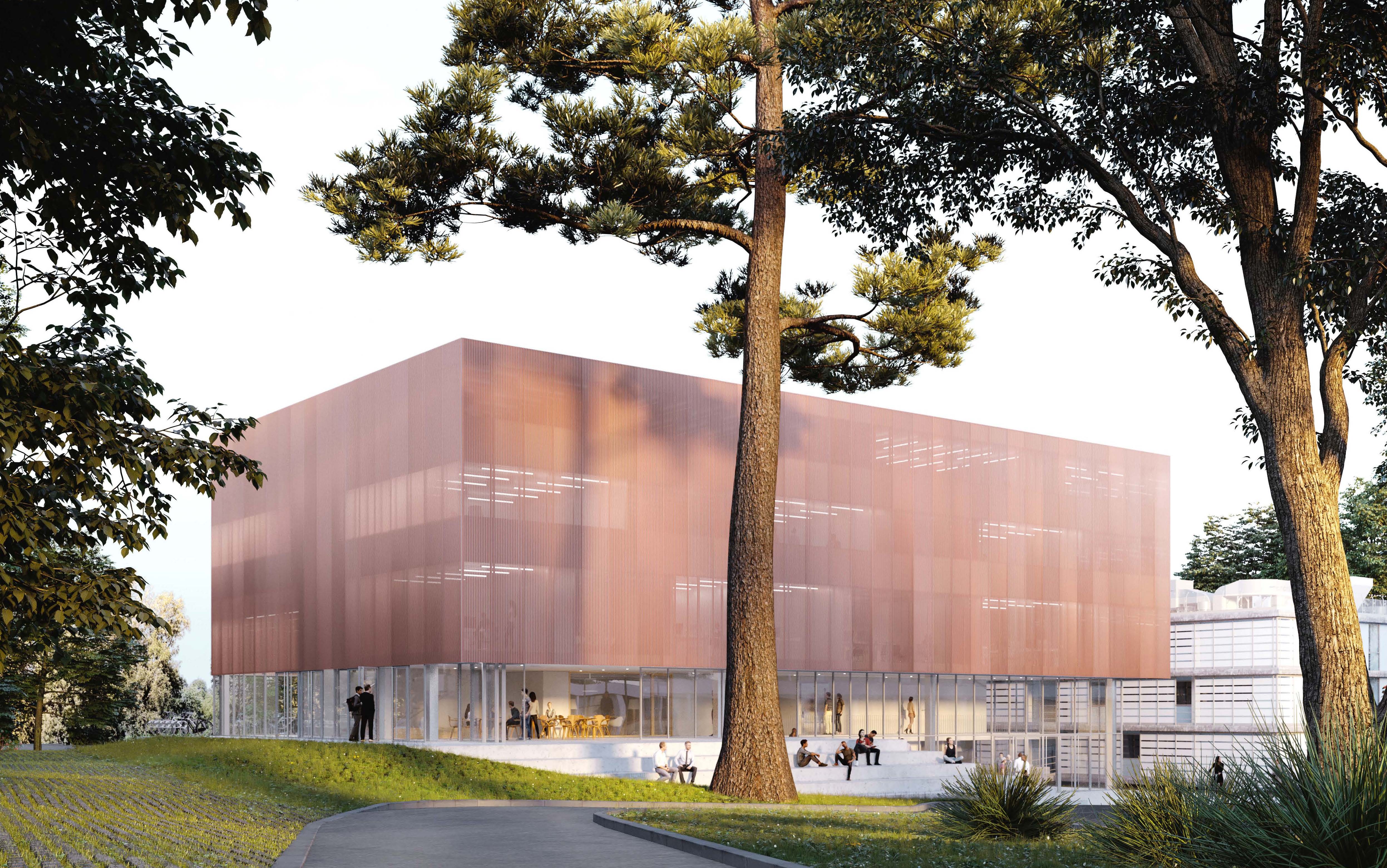 Vue 3D du projet de Construction d’un bâtiment pour l'UT de Nantes